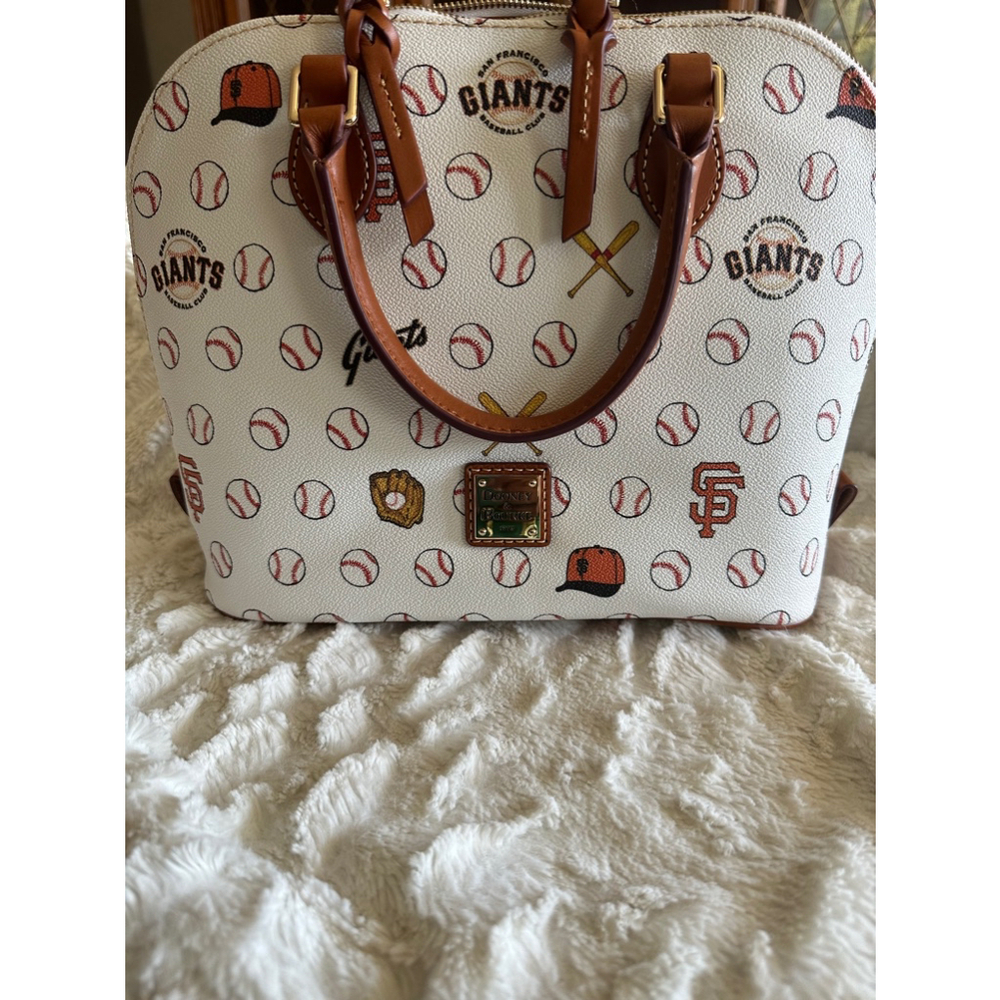 Dooney &  Bourke SF Giants purse bag mlb logo NWT strap white, brn, orange